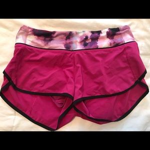 Lululemon pink shorts 2.5” length size 6